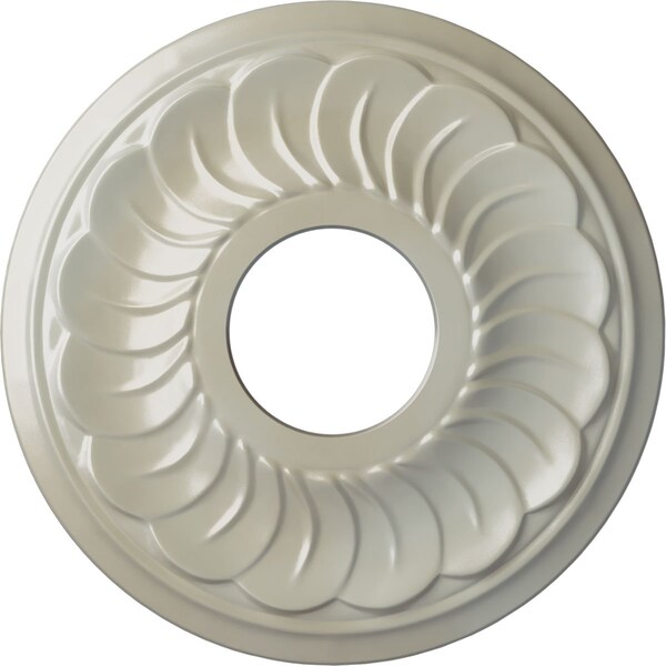 Ekena Millwork Blackthorne Ceiling Medallion (Fits Canopies up to 4 7/8"), 11 3/4"OD x 3 5/8"ID x 1"P, Flash Blue CM11BLFBS - main